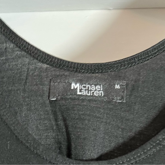 Michael Lauren black A line tricot jersey tunic dress Size Medium - Picture 2 of 5